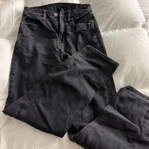 American Eagle Outfitters Black Straight-Leg Jeans